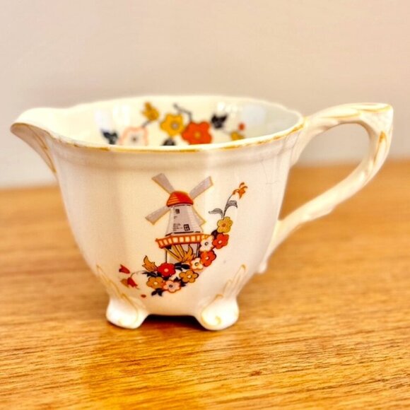 1930s Alfred Meakin Marigold Astoria Delica Windmill Creamer - Picture 1 of 8